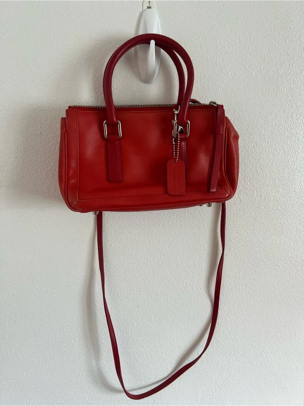 COACH Vintage Bonnie’s Legacy Glovetanned Leather Crossbody Bag 9421 Red